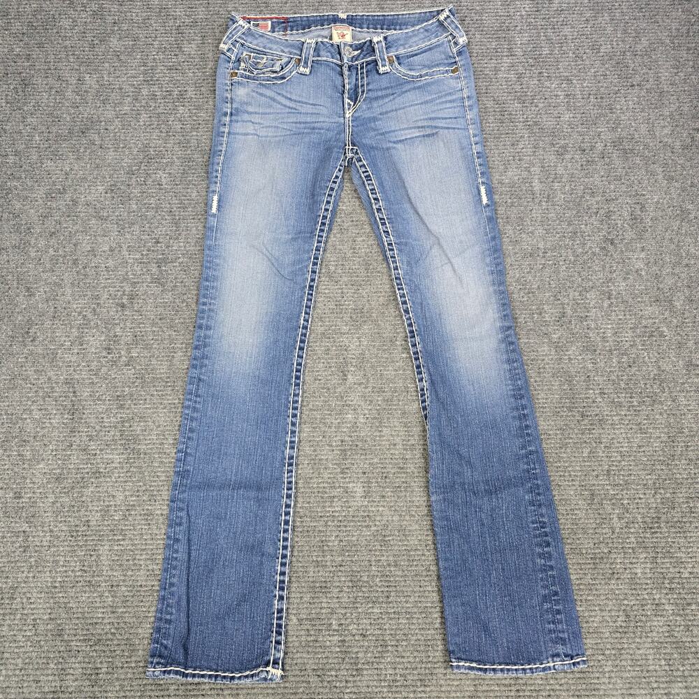 True Religion Billy Super T Jeans Womens 29x33 Made USA Bootcut Medium Wash